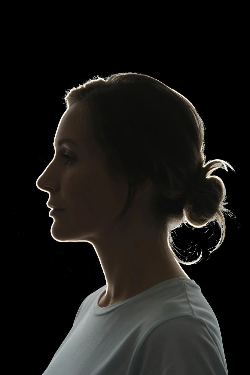 Figura de ejemplo, de perfil. No representa a una persona real.